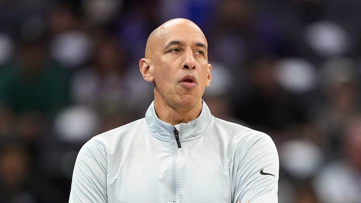 Apr 5, 2026; Sacramento, California, USA; Sacramento Kings head coach Doug Christie during the second quarter against the LA Clippers at Golden 1 Center. Mandatory Credit: Darren Yamashita-Imagn Images