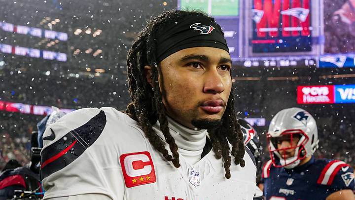 Jan 18, 2026; Foxborough, MA, USA; Houston Texans quarterback C.J. Stroud (7) after the game against the New England Patriots in an AFC Divisional Round game at Gillette Stadium.