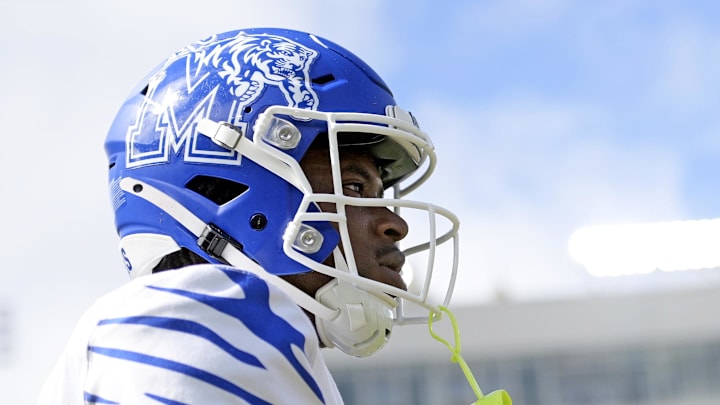 Sep 14, 2024; Tallahassee, Florida, USA; Memphis Tigers defensive back Tahj Ra-El (9) before a game against the Florida State Seminoles at Doak S. Campbell Stadium. Sep 14, 2024; Tallahassee, Florida, USA; Memphis Tigers defensive back Tahj Ra-El (9) before a game against the Florida State Seminoles at Doak S. Campbell Stadium.