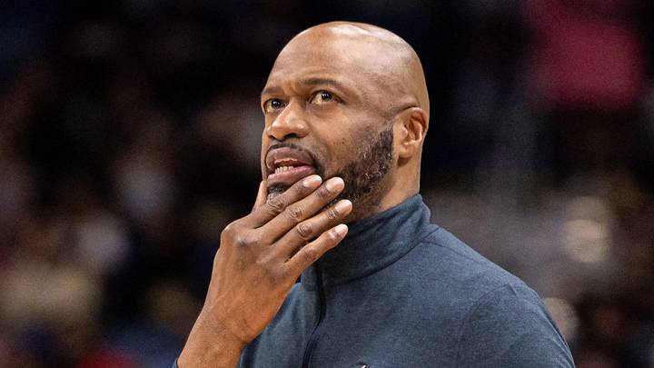 Apr 5, 2026; New Orleans, Louisiana, USA;  Orlando Magic Head Coach Jamahl Mosley reacts to a play against the New Orleans Pelicans during the first half at Smoothie King Center. Mandatory Credit: Stephen Lew-Imagn Images