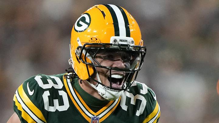 Green Bay Packers safety Evan Williams (33) celebrates after making an interception against the Dallas Cowboys. Green Bay Packers safety Evan Williams (33) celebrates after making an interception against the Dallas Cowboys.