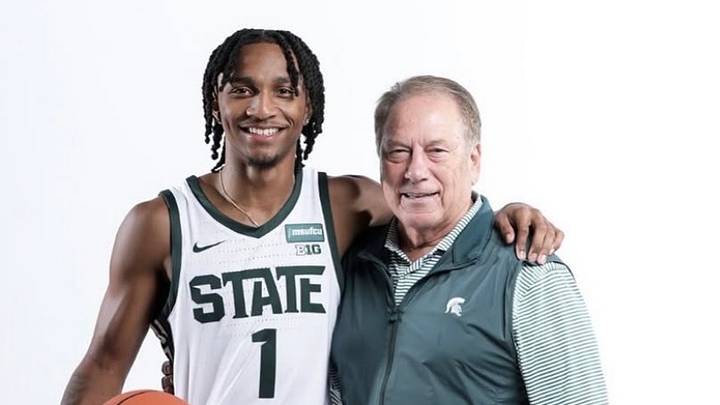 Five-star 2027 point guard Antonio Pemberton on his official visit to Michigan State with head coach Tom Izzo Five-star 2027 point guard Antonio Pemberton on his official visit to Michigan State with head coach Tom Izzo