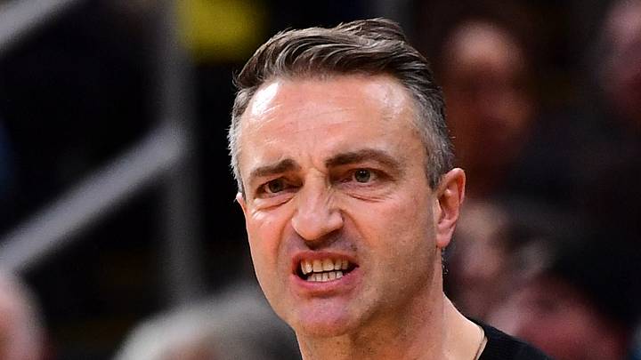 Toronto Raptors head coach Darko Rajakovic reacts during the first half against the Boston Celtics. Toronto Raptors head coach Darko Rajakovic reacts during the first half against the Boston Celtics.