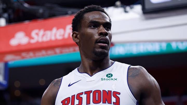 Apr 22, 2026; Detroit, Michigan, USA; Detroit Pistons center Jalen Duren (0) reacts during the second half against the Orlando Magic during game two of the first round of the 2026 NBA Playoffs at Little Caesars Arena. Mandatory Credit: Rick Osentoski-Imagn Images