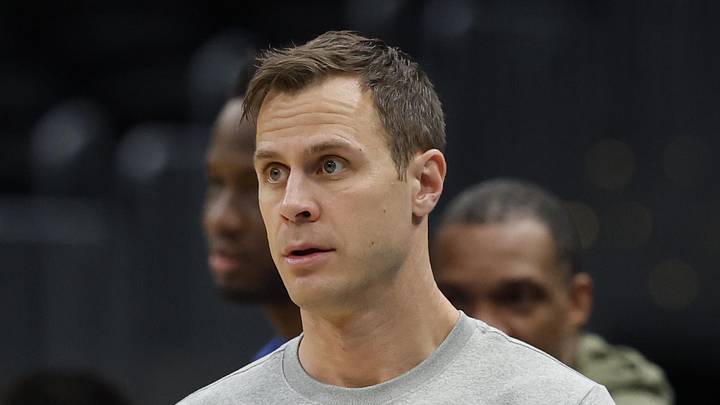 Mar 26, 2026; Washington, DC, USA; Duke Blue Devils head coach Jon Scheyer stands on the court during a practice session ahead of the east regional of the men's 2026 NCAA Tournament at Capital One Arena. Mandatory Credit: Geoff Burke-Imagn Images Mar 26, 2026; Washington, DC, USA; Duke Blue Devils head coach Jon Scheyer stands on the court during a practice session ahead of the east regional of the men's 2026 NCAA Tournament at Capital One Arena. Mandatory Credit: Geoff Burke-Imagn Images