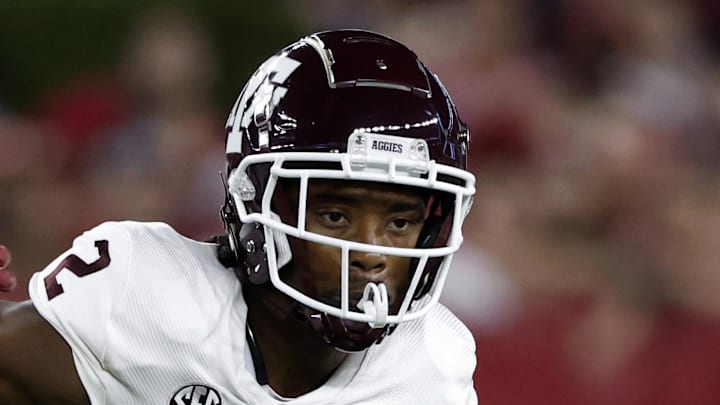 Oct 8, 2022; Tuscaloosa, Alabama, USA; Texas A&M Aggies wide receiver Chase Lane Oct 8, 2022; Tuscaloosa, Alabama, USA; Texas A&M Aggies wide receiver Chase Lane