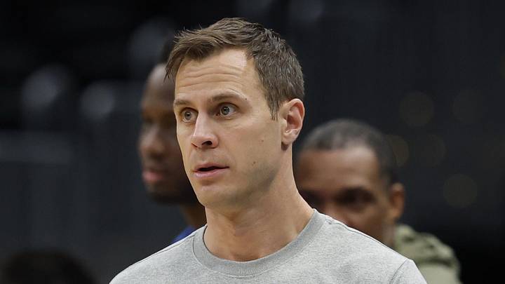 Mar 26, 2026; Washington, DC, USA; Duke Blue Devils head coach Jon Scheyer stands on the court during a practice session ahead of the east regional of the men's 2026 NCAA Tournament at Capital One Arena. Mandatory Credit: Geoff Burke-Imagn Images Mar 26, 2026; Washington, DC, USA; Duke Blue Devils head coach Jon Scheyer stands on the court during a practice session ahead of the east regional of the men's 2026 NCAA Tournament at Capital One Arena. Mandatory Credit: Geoff Burke-Imagn Images