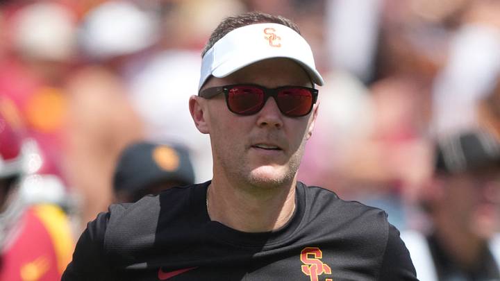 Aug 29, 2026; Los Angeles, California, USA; Southern California Trojans head coach Lincoln Riley during the game against the San Jose State Spartans at United Airlines Field at Los Angeles Memorial Coliseum. Mandatory Credit: Kirby Lee-Imagn Images Aug 29, 2026; Los Angeles, California, USA; Southern California Trojans head coach Lincoln Riley during the game against the San Jose State Spartans at United Airlines Field at Los Angeles Memorial Coliseum. Mandatory Credit: Kirby Lee-Imagn Images