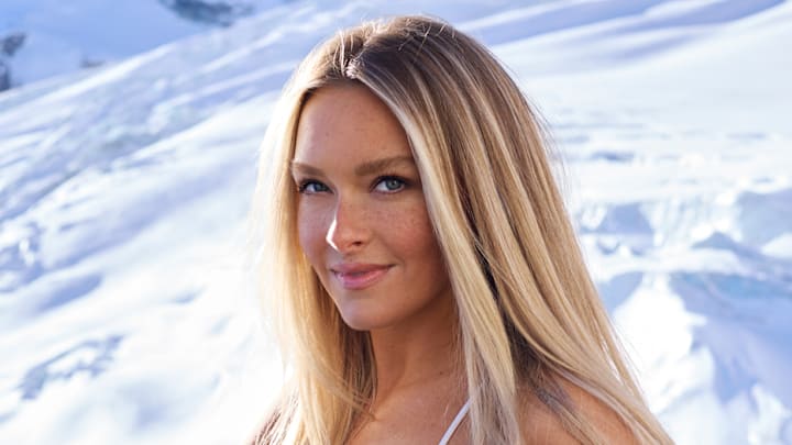 Camille Kostek was photographed by Derek Kettela in Switzerland. 