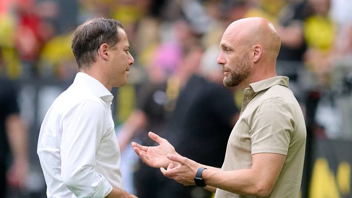 Ricken (l.) und Book suchen noch auf der rechten Seite
