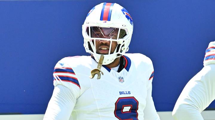 Buffalo Bills OLB Bradley Chubb warms up before a pre-season game against the Carolina Panthers. Buffalo Bills OLB Bradley Chubb warms up before a pre-season game against the Carolina Panthers.