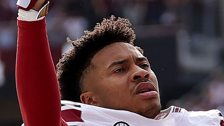 Brandon Cisse of the South Carolina celebrates Brandon Cisse of the South Carolina celebrates