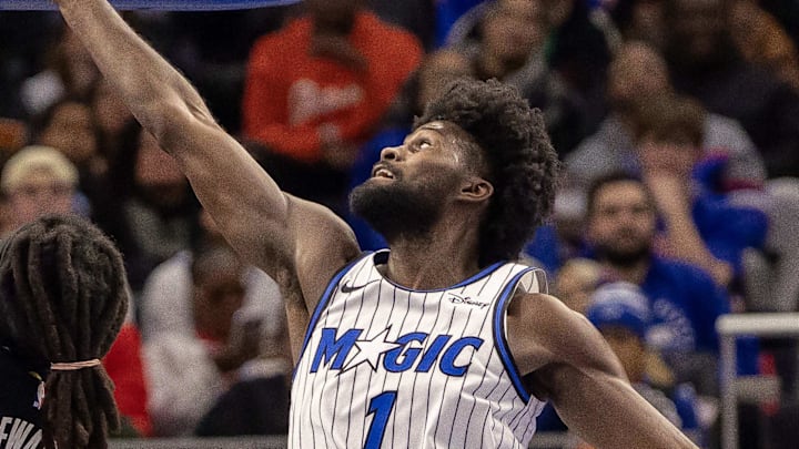 Orlando Magic forward Jonathan Isaac against the Detroit Pistons.