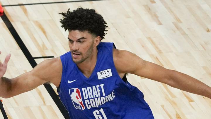May 12, 2026; Chicago, IL, USA; Cameron Boozer participates in the 2026 NBA Draft Combine at Wintrust Arena. Mandatory Credit: David Banks-Imagn Images May 12, 2026; Chicago, IL, USA; Cameron Boozer participates in the 2026 NBA Draft Combine at Wintrust Arena. Mandatory Credit: David Banks-Imagn Images
