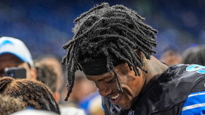 Detroit Lions wide receiver Jameson Williams (9) Detroit Lions wide receiver Jameson Williams (9)