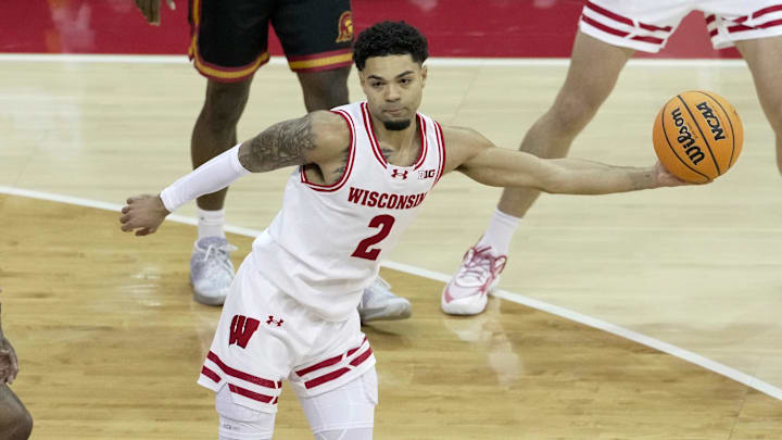Wisconsin guard Nick Boyd. Kohl Center in Madison, Wisconsin.