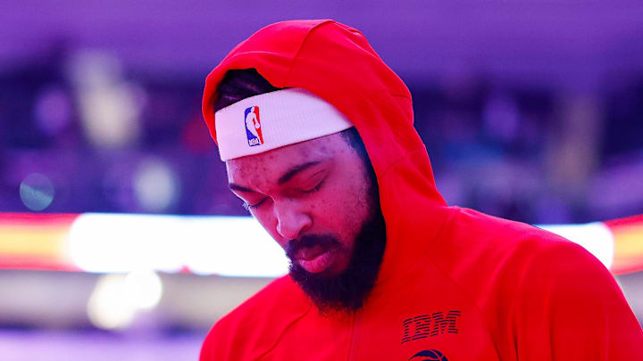 Toronto Raptors forward Brandon Ingram during the playing of the national anthem before the game against the Sacramento Kings Toronto Raptors forward Brandon Ingram during the playing of the national anthem before the game against the Sacramento Kings