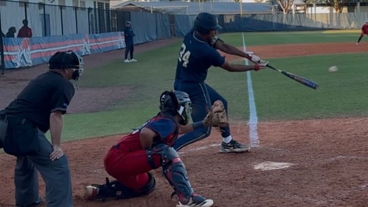 North Broward Prep's Josiah Haslem has been hot all week, belting home runs on a regular basis. 