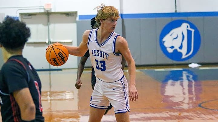Tampa Jesuits Carter Reins is averaging 10.7 points per game thus far this year.