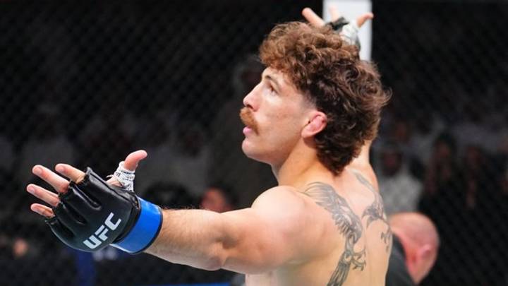 Quillan Salkilld after knocking out Nasrat Haqparast at UFC 321. Quillan Salkilld after knocking out Nasrat Haqparast at UFC 321.