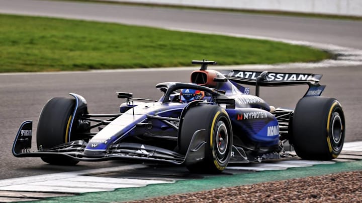 Carlos Sainz (ESP) Williams Racing FW46. Formula One World Championship, Atlassian Williams Racing FW47 Launch, Silverstone, England, Friday 14th February 2025. Carlos Sainz (ESP) Williams Racing FW46. Formula One World Championship, Atlassian Williams Racing FW47 Launch, Silverstone, England, Friday 14th February 2025.