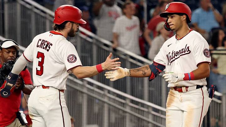 Washington Nationals outfielders Dylan Crews and Daylen Lile Washington Nationals outfielders Dylan Crews and Daylen Lile