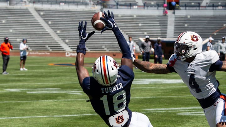 Auburn Tigers wide receiver Sam Turner (18) is looking to make an immediate impact as a true freshman.