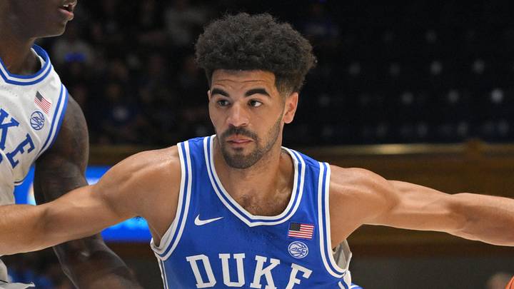 Oct 3, 2026; Durham, NC, USA;  Duke Blue Devils guard Cayden Boozer (2) drives the ball down court during the Countdown to Craziness at Cameron Indoor Stadium.  Mandatory Credit: Zachary Taft-Imagn Images