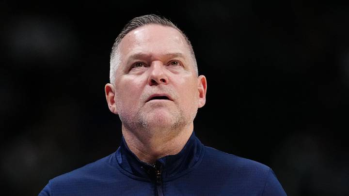 Mar 12, 2025; Denver, Colorado, USA; Denver Nuggets head coach Michael Malone during the fourth quarter against the Minnesota Timberwolves at Ball Arena. Mandatory Credit: Ron Chenoy-Imagn Images