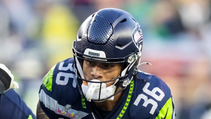 Seattle Seahawks running back George Holani against the New England Patriots. Seattle Seahawks running back George Holani against the New England Patriots.