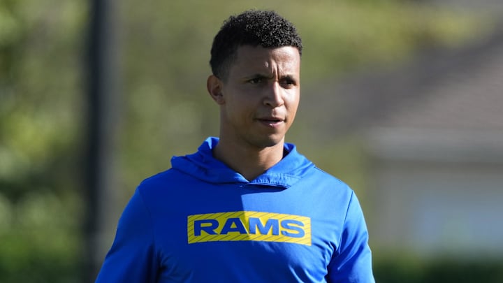 Los Angeles Rams pass game coordinator Nate Scheelhaase