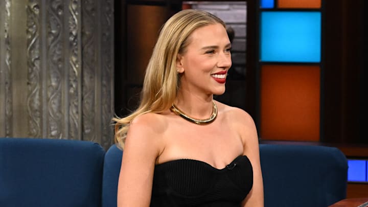 The Late Show with Stephen Colbert and guest Scarlett Johansson during Thursday’s April 2, 2026 show