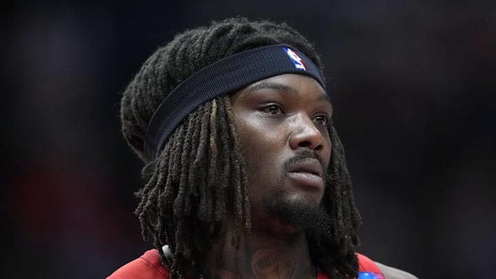 Dec 30, 2024; Portland, Oregon, USA; Portland Trail Blazers center Robert Williams III (35) looks on during the first half against the Portland Trail Blazers at Moda Center. Mandatory Credit: Soobum Im-Imagn Images Dec 30, 2024; Portland, Oregon, USA; Portland Trail Blazers center Robert Williams III (35) looks on during the first half against the Portland Trail Blazers at Moda Center. Mandatory Credit: Soobum Im-Imagn Images