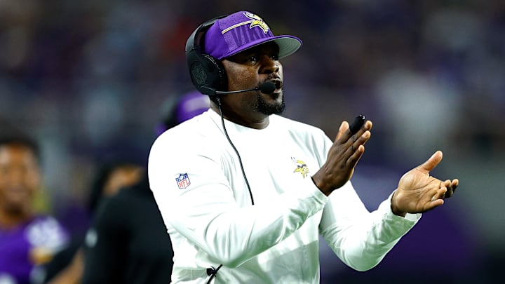 Minnesota Vikings defensive coordinator Brian Flores