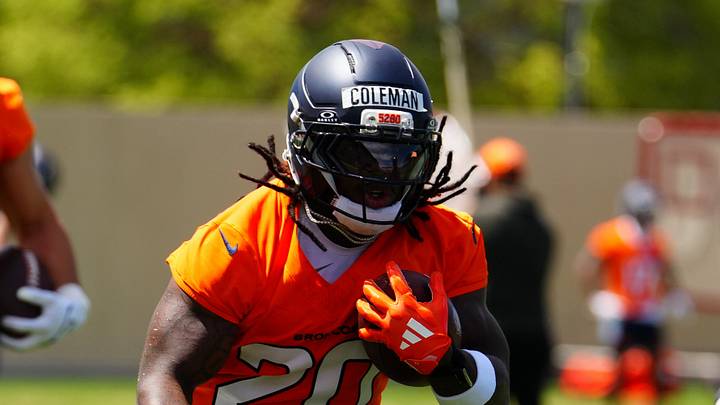 Denver Broncos running back Jonah Coleman Denver Broncos running back Jonah Coleman