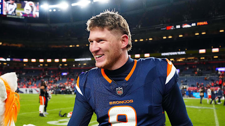 Denver Broncos punter Riley Dixon following the win against the Cleveland Browns.