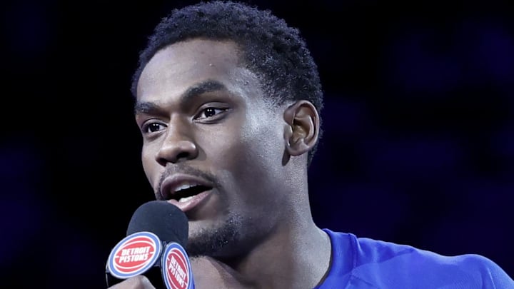 Apr 08, 2026; Detroit, Michigan, USA; Detroit Pistons center Jalen Duren: Rick Osentoski-Imagn Images