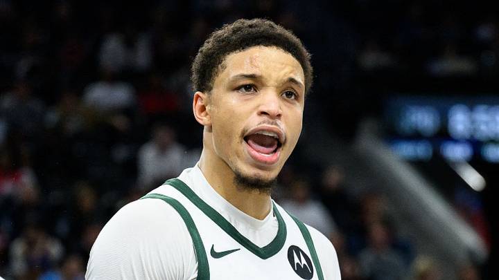 Milwaukee Bucks guard Ryan Rollins (13) reacts during the second half against the Los Angeles Clippers at Intuit Dome on March 23, 2026.