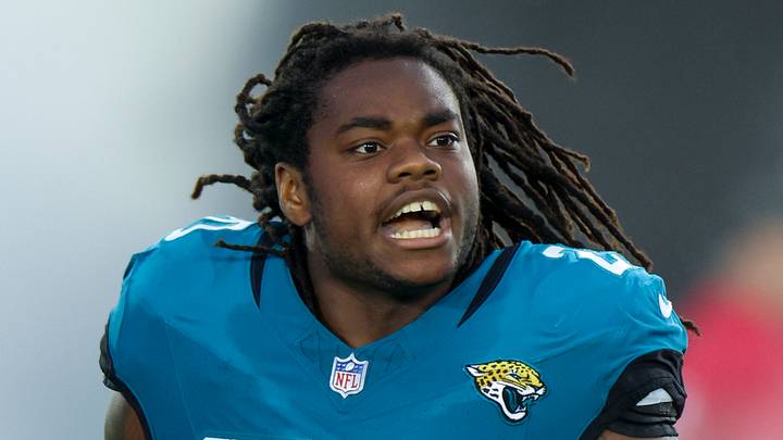 Aug 28, 2026; Jacksonville, Florida, USA; Jacksonville Jaguars running back Deejay Dallas (20) is introduced before a preseason game against the Tampa Bay Buccaneers at EverBank Stadium. Mandatory Credit: Nathan Ray Seebeck-Imagn Images