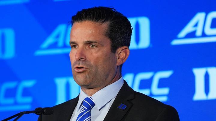Jul 17, 2026; Charlotte, NC, USA; Duke head coach Manny Diaz talks with the media during interviews at Hilton Charlotte Uptown. Mandatory Credit: Jim Dedmon-Imagn Images Jul 17, 2026; Charlotte, NC, USA; Duke head coach Manny Diaz talks with the media during interviews at Hilton Charlotte Uptown. Mandatory Credit: Jim Dedmon-Imagn Images