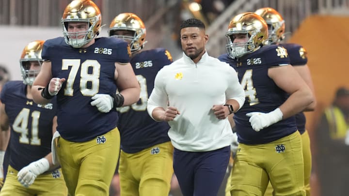 Notre Dame Fighting Irish head coach Marcus Freeman