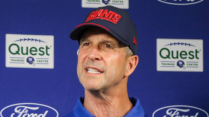 New York Giants - head coach John Harbaugh
