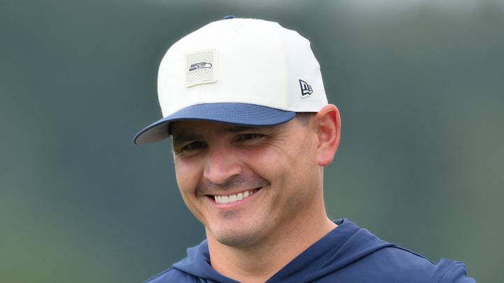 Seattle Seahawks head coach Mike Macdonald during training camp