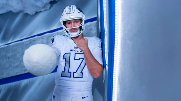 The "Cold Front" kits feature an all-white uniform and helmet with frosty blue and silver accents.