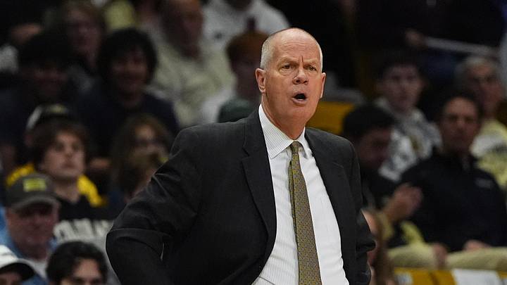 Jan 7, 2026; Boulder, Colorado, USA; Colorado Buffaloes head coach Tad Boyle calls out in the second half against the Utah Utes at CU Events Center. Jan 7, 2026; Boulder, Colorado, USA; Colorado Buffaloes head coach Tad Boyle calls out in the second half against the Utah Utes at CU Events Center.