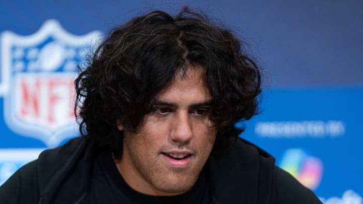 Utah offensive lineman Spencer Fano