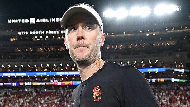 Oct 3, 2026; Los Angeles, California, USA; USC Trojans head coach Lincoln Riley reacts after the victory against the Washington Huskies at United Airlines Field at Los Angeles Memorial Coliseum. Mandatory Credit: Griffin Hooper-Imagn Images Oct 3, 2026; Los Angeles, California, USA; USC Trojans head coach Lincoln Riley reacts after the victory against the Washington Huskies at United Airlines Field at Los Angeles Memorial Coliseum. Mandatory Credit: Griffin Hooper-Imagn Images
