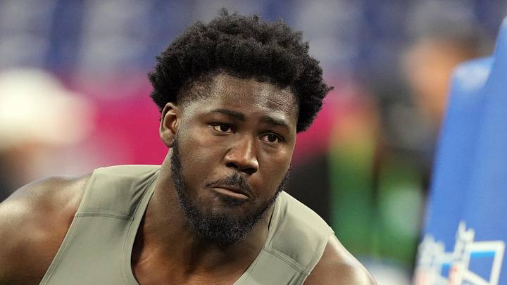 Feb 29, 2024; Indianapolis, IN, USA; Colorado State defensive lineman Mohamed Kamara (DL40) works out during the 2024 NFL Combine at Lucas Oil Stadium. Mandatory Credit: Kirby Lee-Imagn Images Feb 29, 2024; Indianapolis, IN, USA; Colorado State defensive lineman Mohamed Kamara (DL40) works out during the 2024 NFL Combine at Lucas Oil Stadium. Mandatory Credit: Kirby Lee-Imagn Images