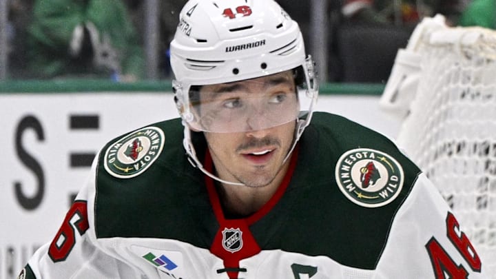 Jared Spurgeon and the Minnesota Wild finally know their playoff schedule for the first-round series against the Dallas Stars.  (Mandatory Credit: Jerome Miron-Imagn Images)