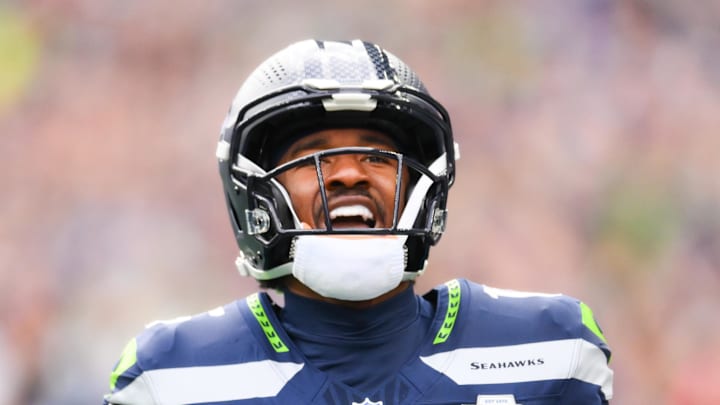 Seattle Seahawks wide receiver Tory Horton returns a punt for a touchdown